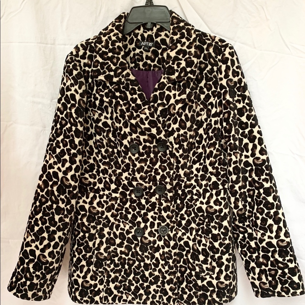 🔥🔥🔥 Leopard Print Double Breasted Jacket